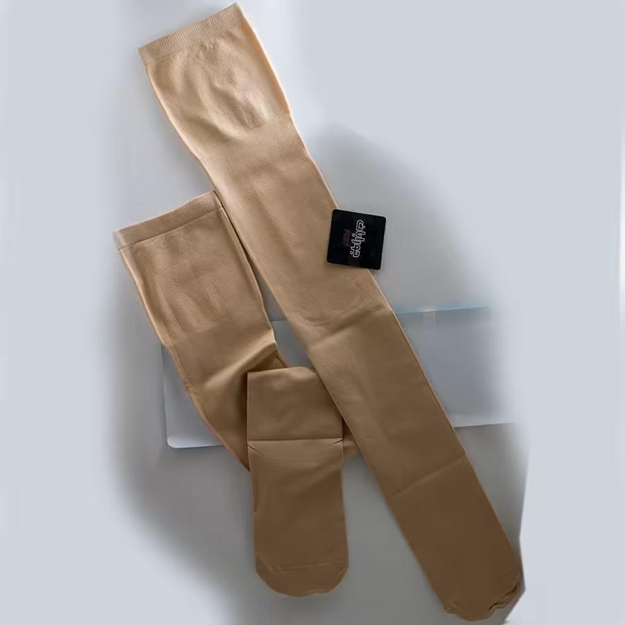 جوراب بالازانو کرم ضخیم نخ 70 (1جفت)