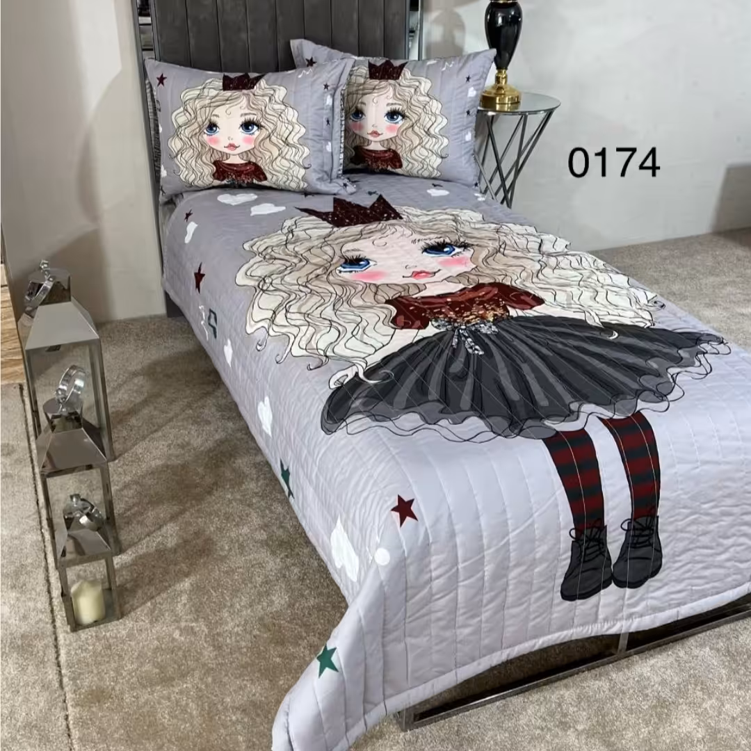 روتختی یک نفره بارانا دختر موفر  سه تکه(ضمانت پرز و رنگ )