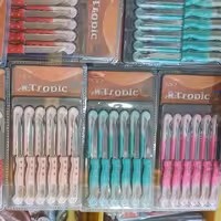 کارد میوه تروپیک اصلی چاقومیوه جعبه12تایی قیمت عالی چندروز سمیخ دورنگ رنگی هخامنش طلاییهمه مدل100.ارسال بالای 500هزار