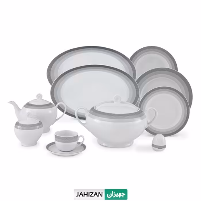 سرویس چینی زرین 102پارچه سیلور لاینر سری ایتالیا