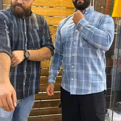 پیراهن راه راه مردانه قواره بزرگ