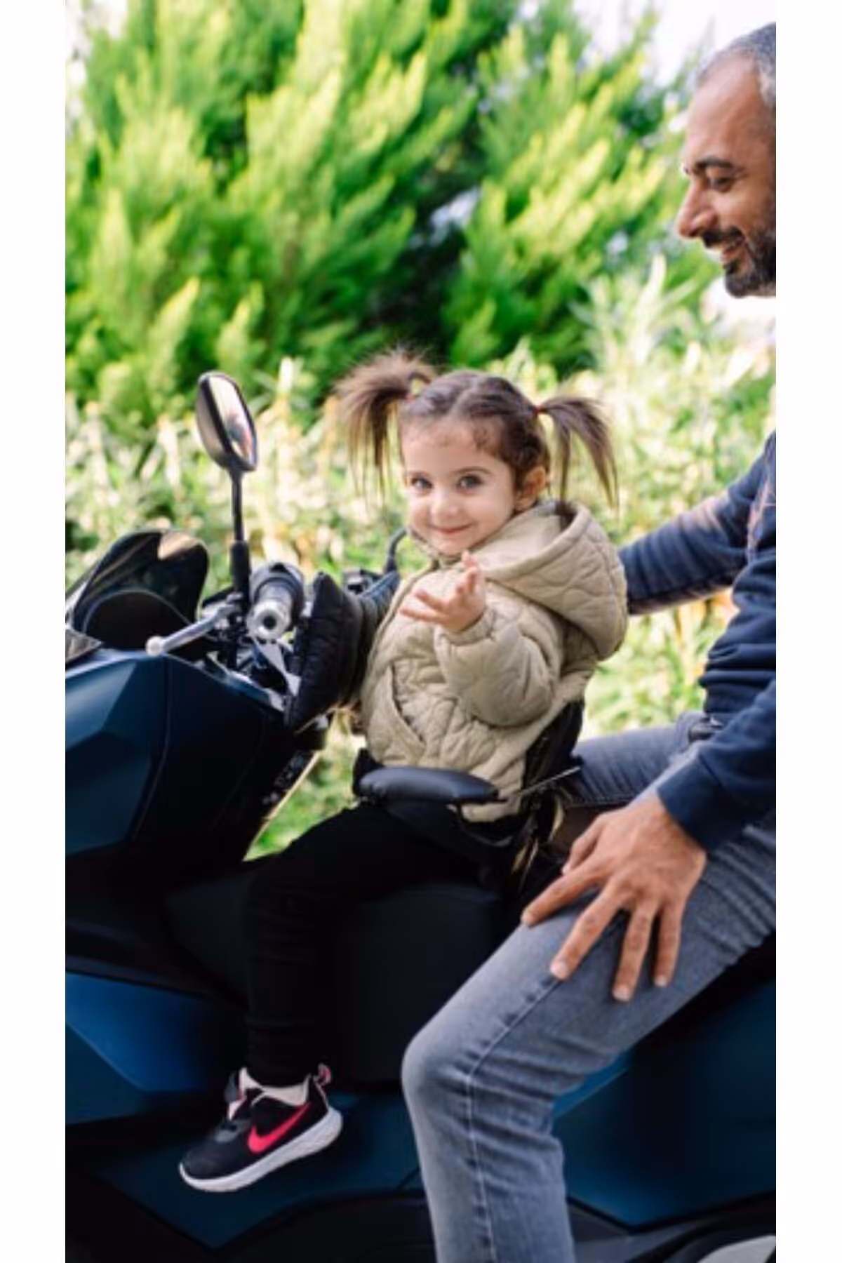 محصولات ضروری موتورسیکلت مشکی دخترانه و پسرانه بچگانه صندلی کودکان HONDA ACTVA DIO MOTORCYCLE ایمنی آستین چرمی سیاه 3 8 سال هدیه با PROVANCE
