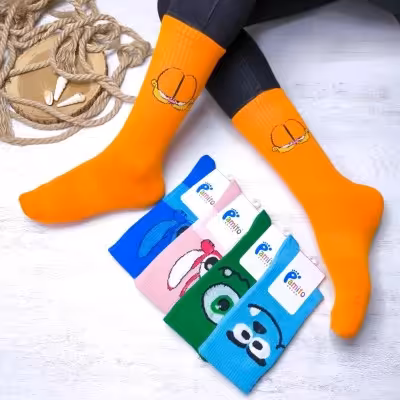 جوراب ساقدار طرح شخصیت های کارتونی