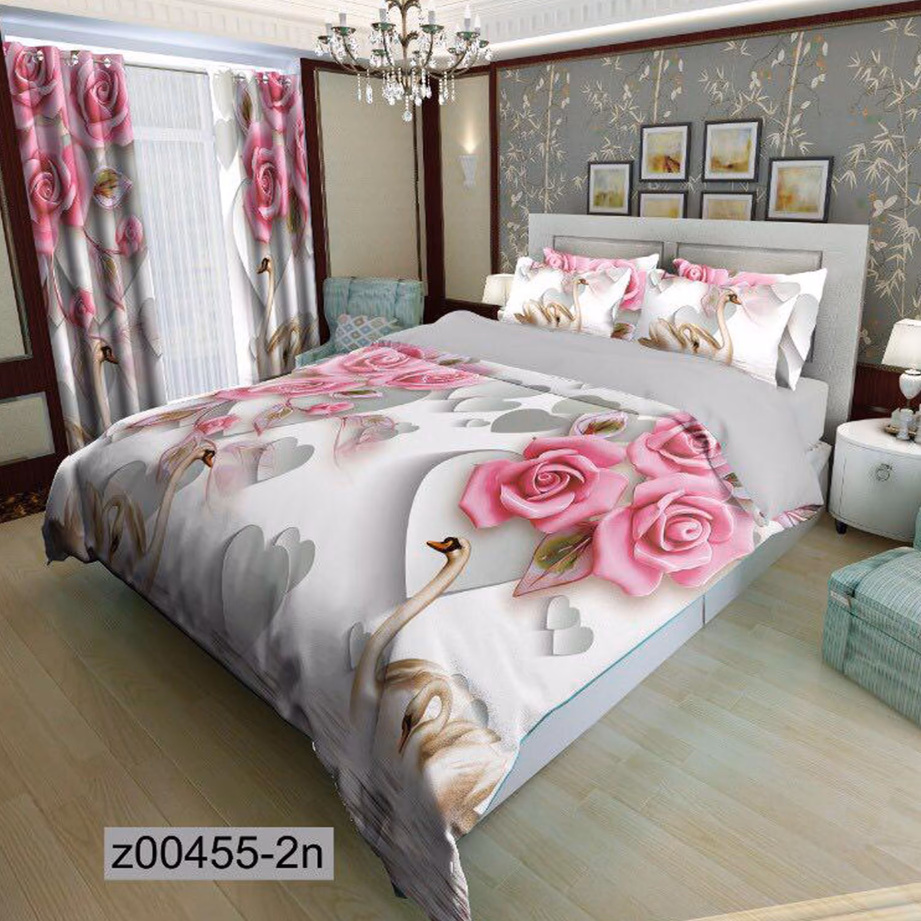 سرویس روتختی 1 نفره تنسل چاپی برندترک لند (Turk Land)  کد z 455