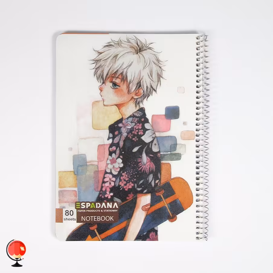 دفتر مشق 80 برگ سیمی طرح اسکیت اسپادانا