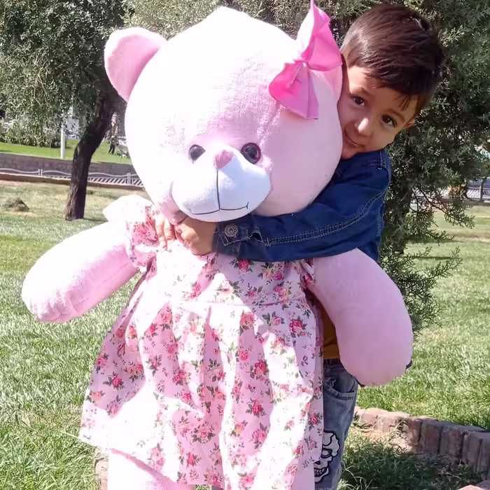 عروسک خرس دخترونه یک متری