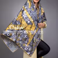 روسری طوسی زرد مارک لوییز