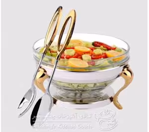 سالاد خوری قایقی نقره ای یونیک مدل UN-3868-N