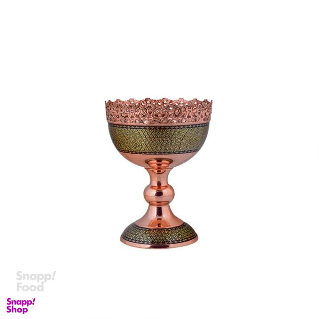 آجیل خوری مس و خاتم 25 سانتی متر