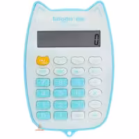 ماشین حساب فانتزی 12 رقمی 7836 طرح گربه سبزآبی BITOON