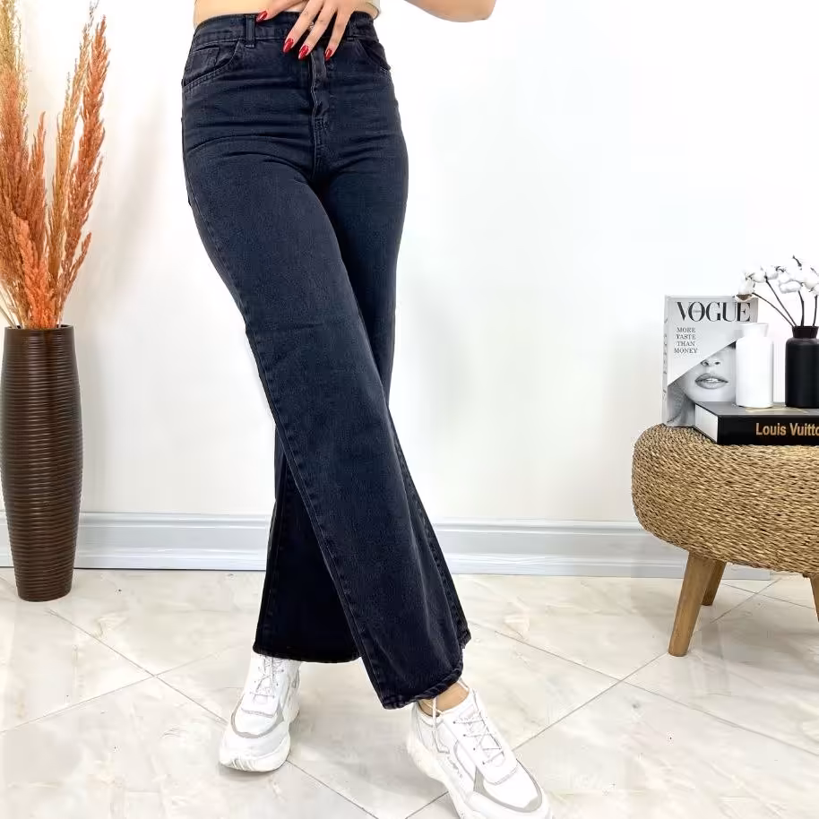شلوار بگ کد 590 پشت کش جین درجه یک چهارفصل دور رنگ