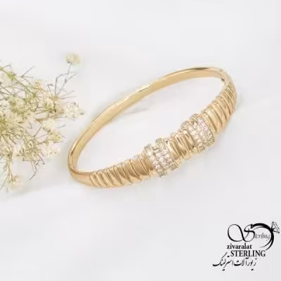 دستبند النگویی طرح طلا مارک ژوپینگ کد 17616