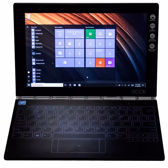 تبلت لنوو مدل Yoga Book With Windows WiFi ظرفیت 128 گیگابایت