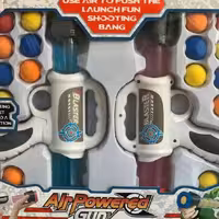 اسباب بازی تفنگ جفتی تیر اسفنجی