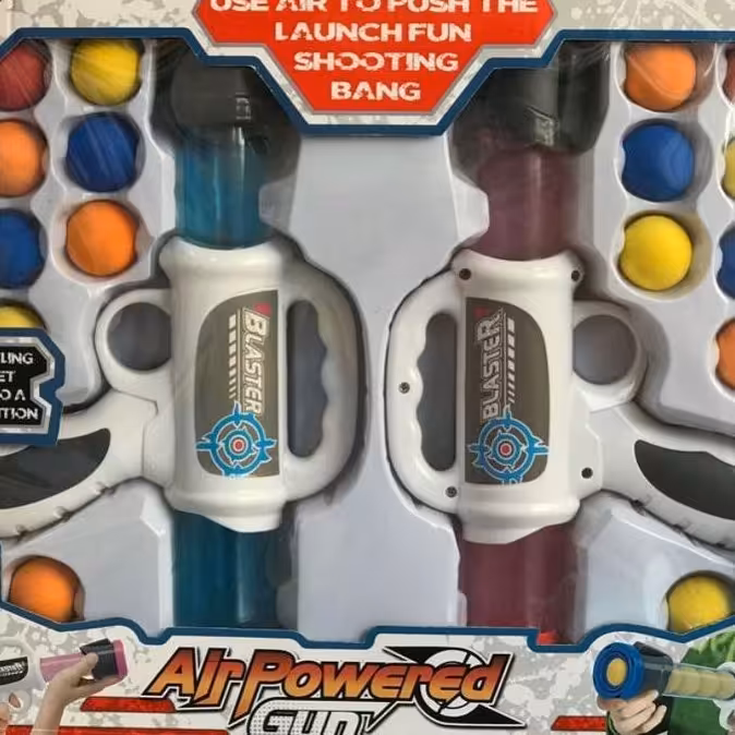 اسباب بازی تفنگ جفتی تیر اسفنجی