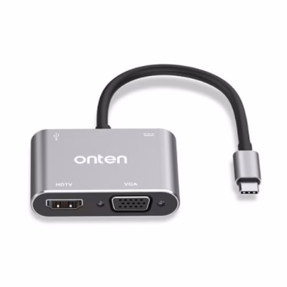 هاب TYPE-C اونتن مدل Type- c to hdmi and RJ45 Gigabit OTN-91188