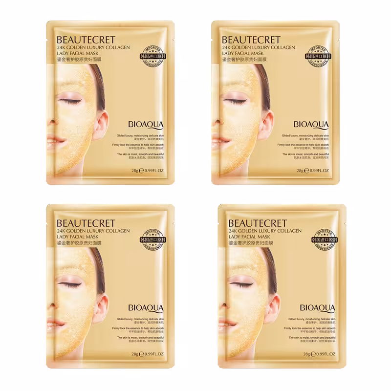 ماسک صورت بایو آکوا مدل NILY-BEAUTECRET وزن 28 گرم بسته 4 عددی