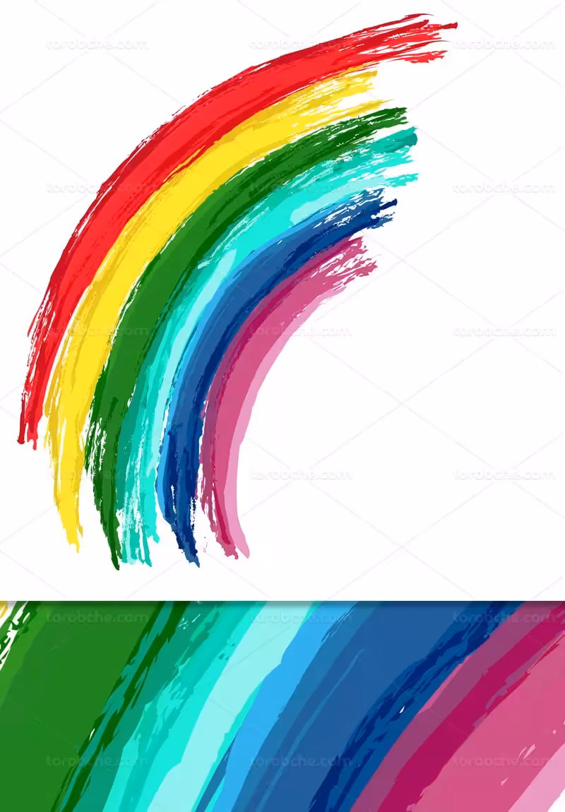 وکتور رنگین کمان خلاقانه | گرافیک با طعم تربچه