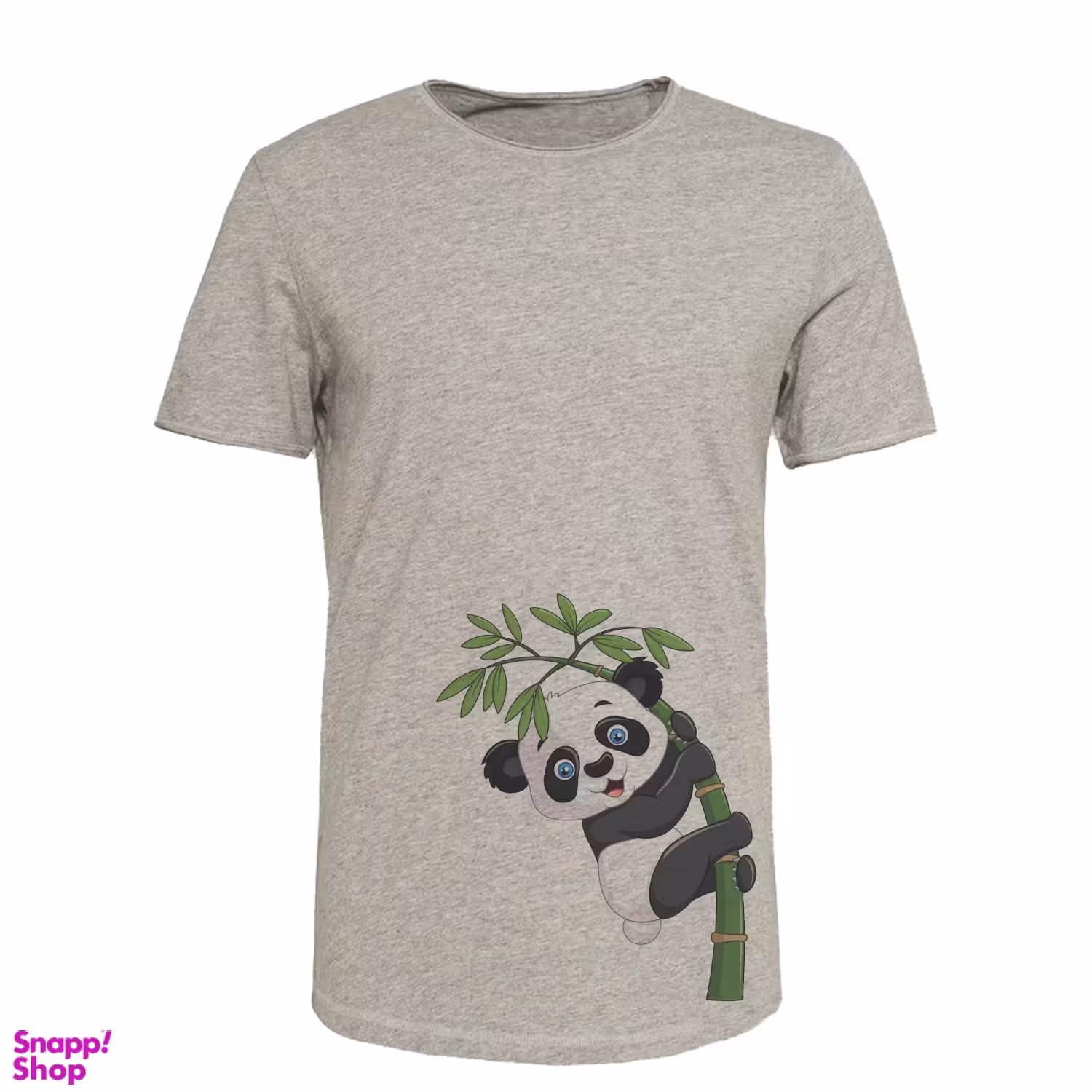 تیشرت طرح پاندا کد T544 رنگ طوسی