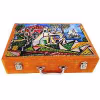 جعبه چوبی مدل چمدان بزرگ طرح  پیکاسو 006