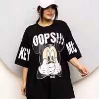 تیشرت لانگ پنبه لاکرا اعلا میکی موس