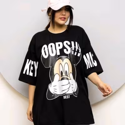 تیشرت لانگ پنبه لاکرا اعلا میکی موس