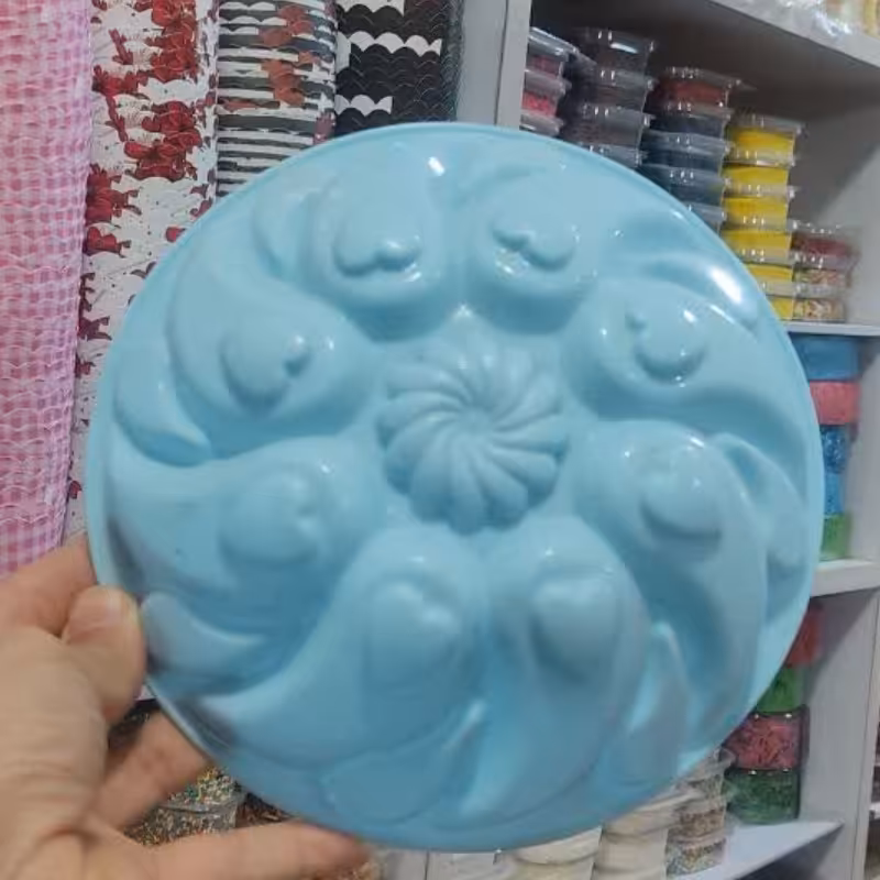 قالب ژله قلب پلاستیکی کف قلب ریز دهانه 18 سانت