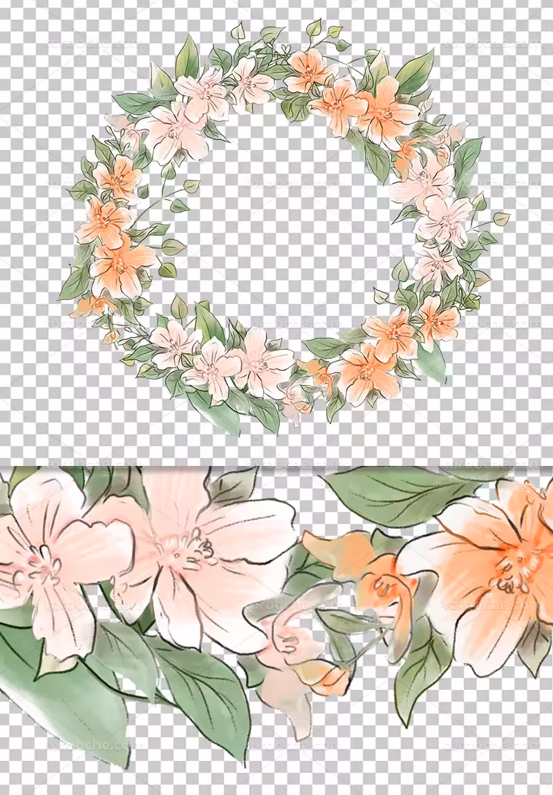 عکس دوربری شده کادر و حاشیه گل | گرافیک با طعم تربچه