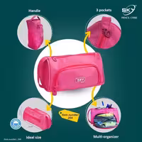 جامدادی پارچه ای سه زیپ بازشو اسکای کد 204