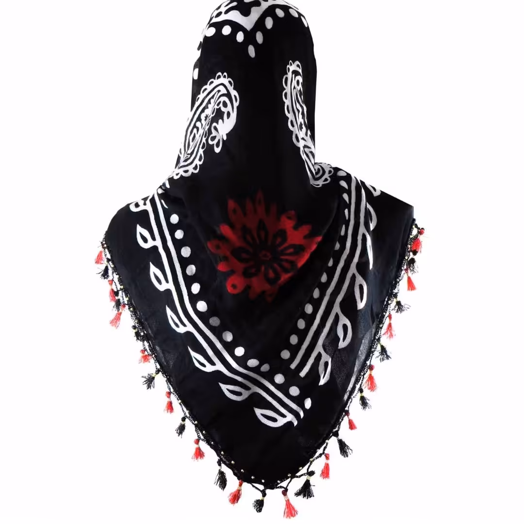 روسری گلونی منگوله دار