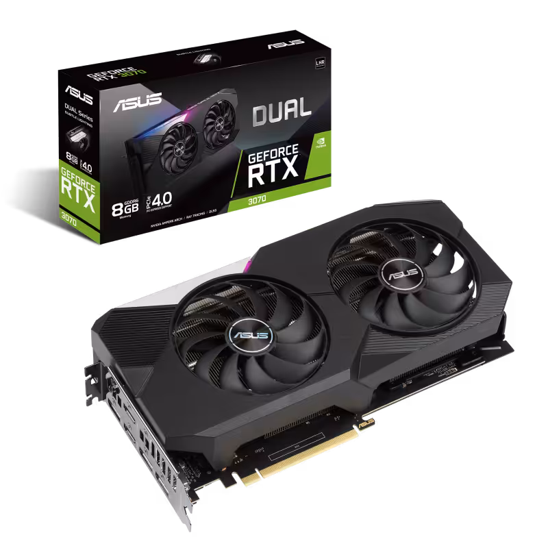 کارت گرافیک  ایسوس مدل ‎ DUAL-RTX3070-8G-V2حافظه 8 گیگابایت