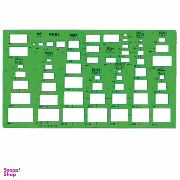 شابلون مستطیل فابل کد FB417