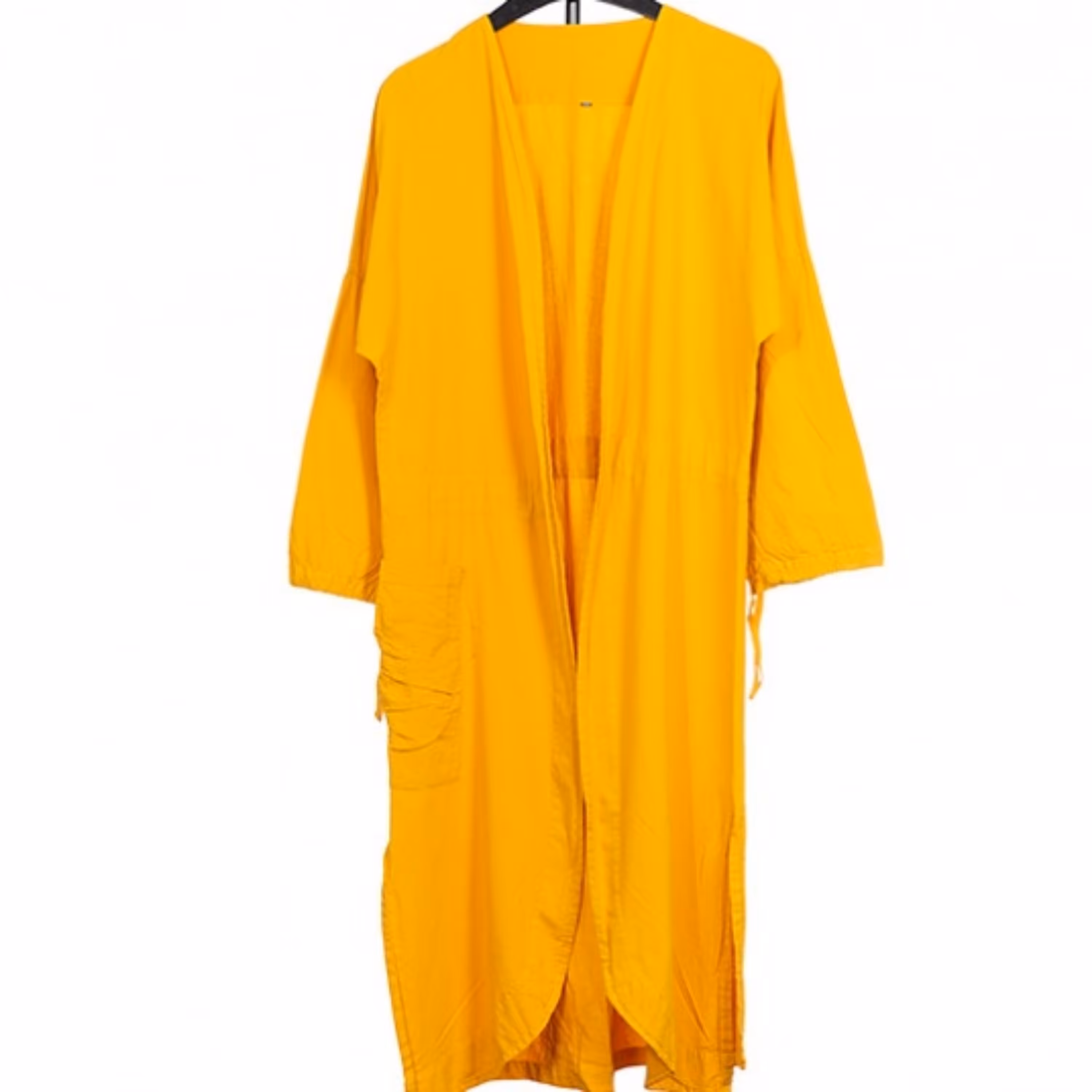 مانتو کتان رنگ زرد