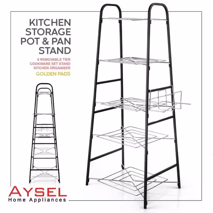 پایه قابلمه آیسل استیل مشکی بسیار مقاوم و زیبا