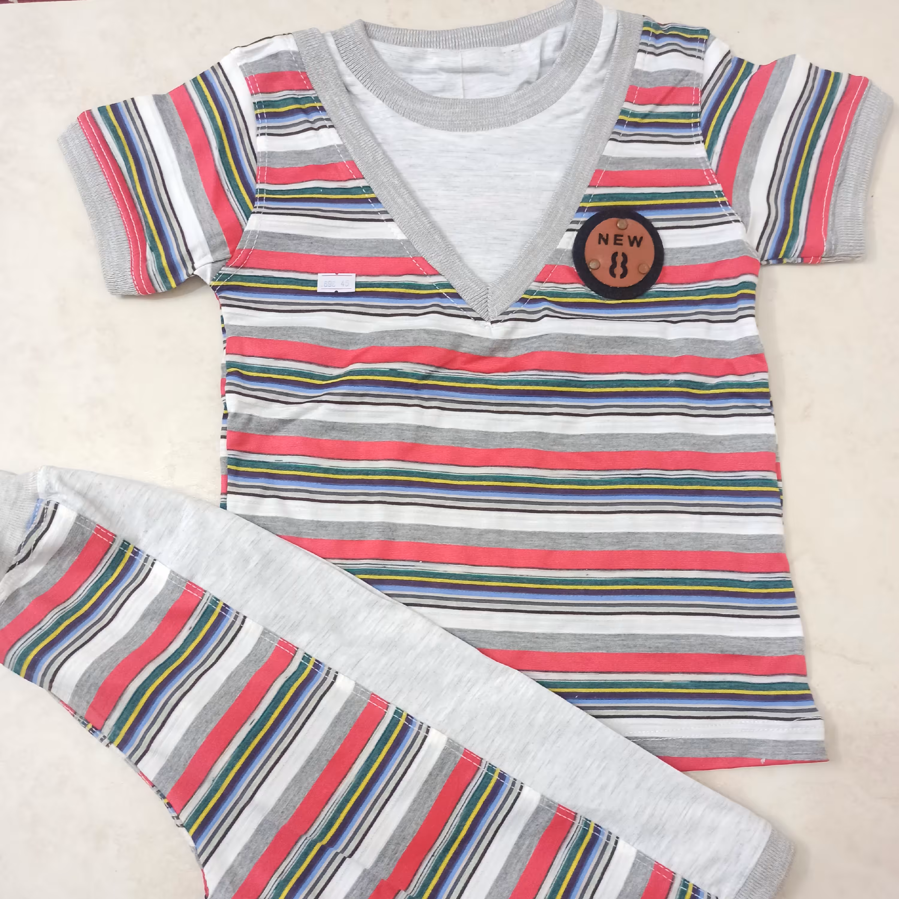 بلوز شورت راه راه 