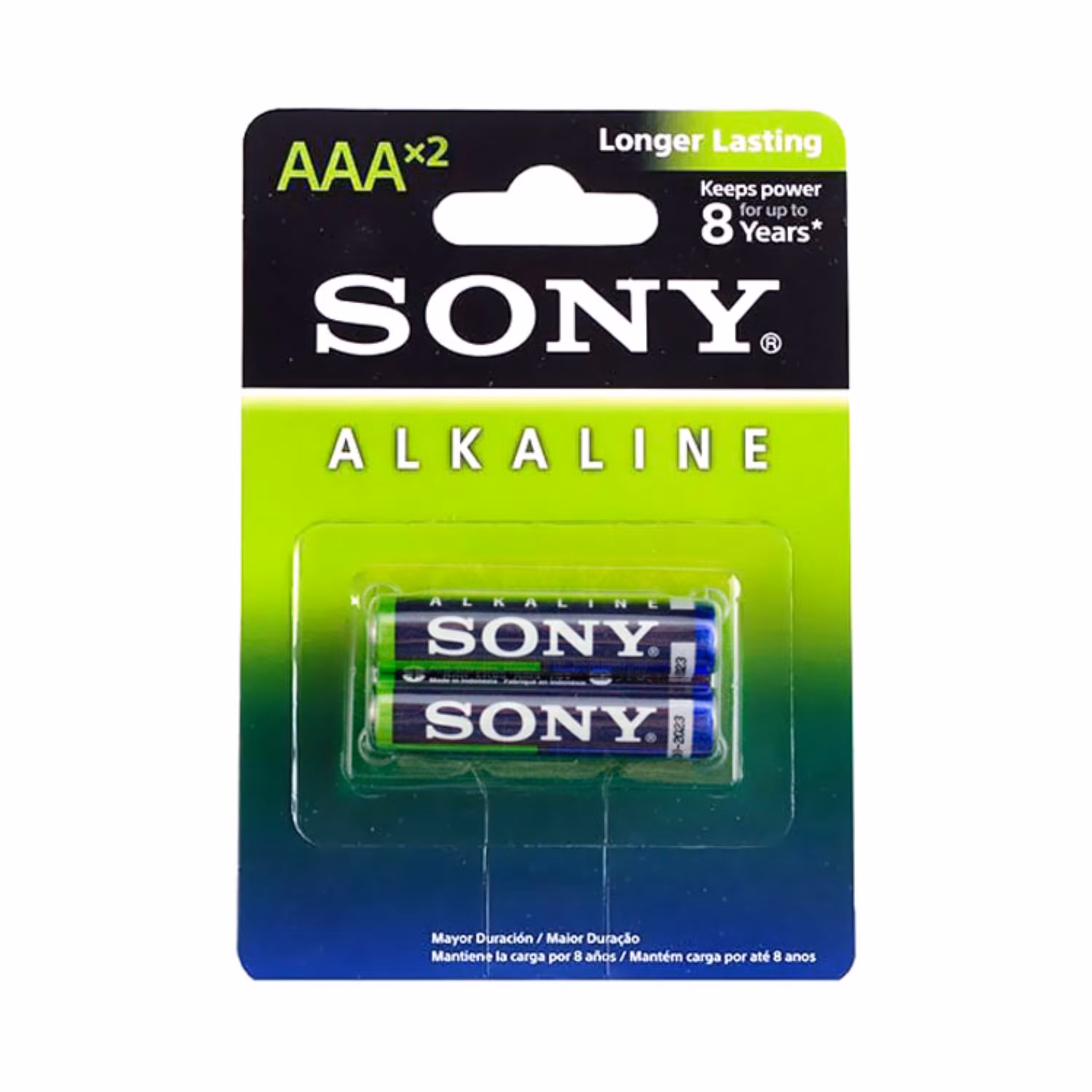 باتری نیم قلمی AAA آلکالاین SONY کارتی دو عددی