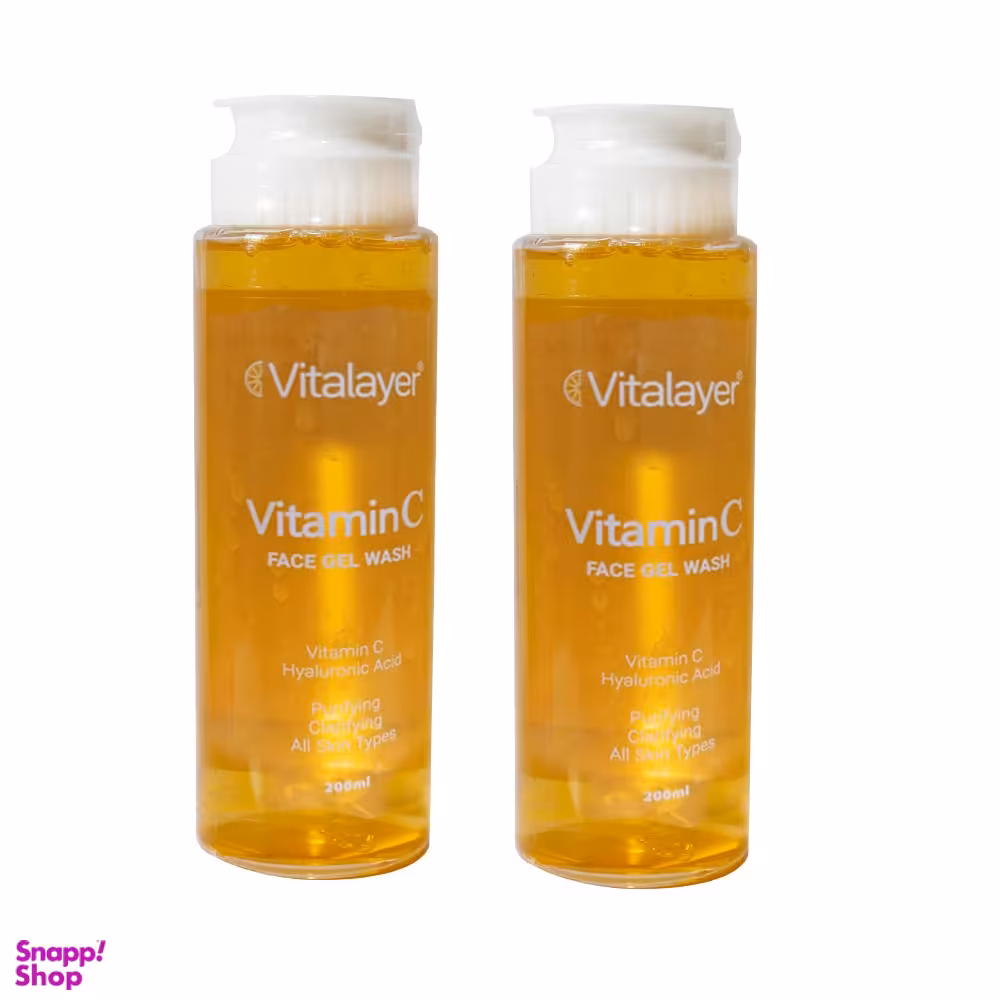 ژل شستشوی صورت ویتالیر (Vitalayer) مدل Vitamin C حجم 200 میلی‌لیتر مجموعه 2 عددی