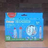 ماژیک رنگ آمیزی 12 رنگ کی رود Keyroad استامپ دار  مهردار