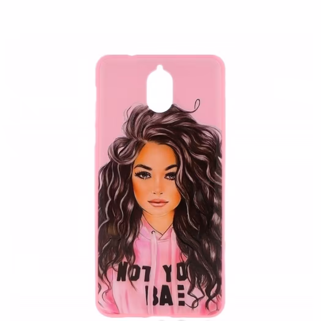 قاب گوشی Nokia 3.1 نوکیا فانتزی ژله ای طرح گل و پروانه 
