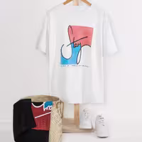 تیشرت نخ پنبه لانگ یگانه کد 1315575
