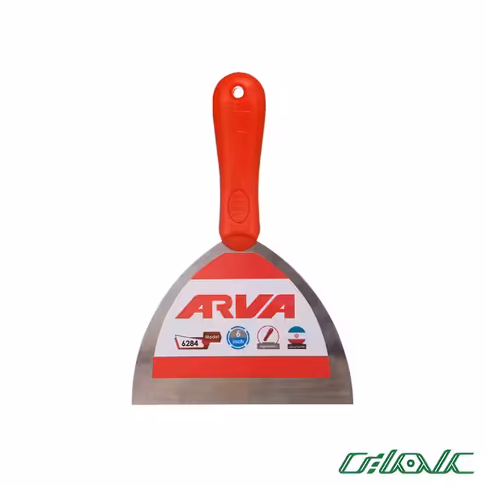 کاردک استیل دسته قرمز آروا مدل 6284