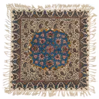 سفره قلمکار  اصفهان طرح ترنج سایز 60در 60 سانتی متر مربع