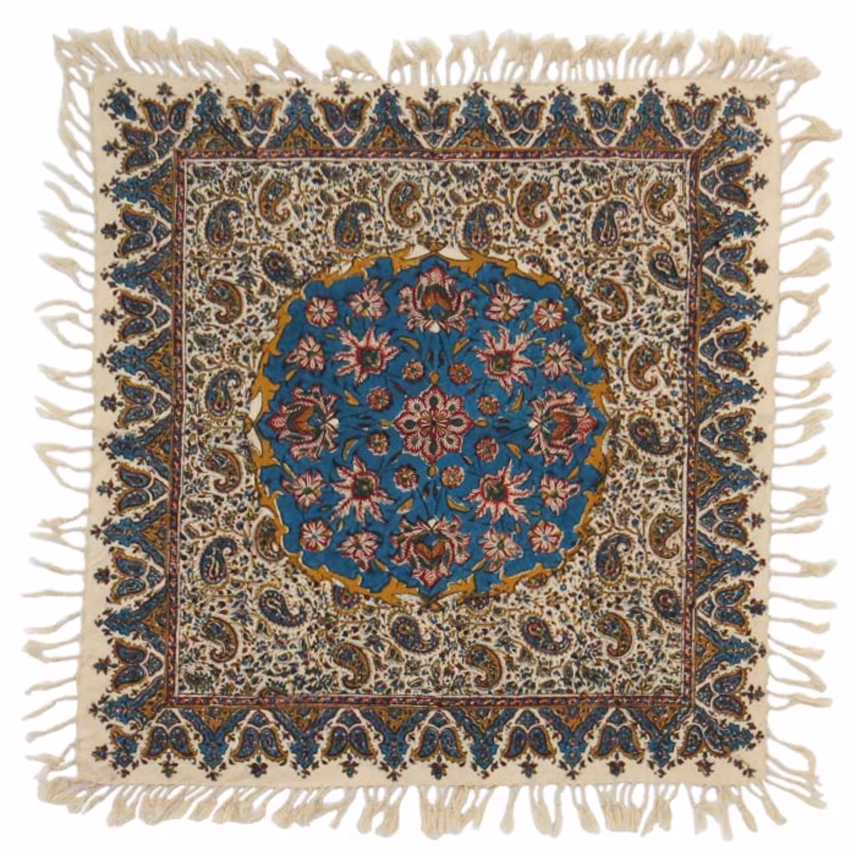 سفره قلمکار  اصفهان طرح ترنج سایز 60در 60 سانتی متر مربع