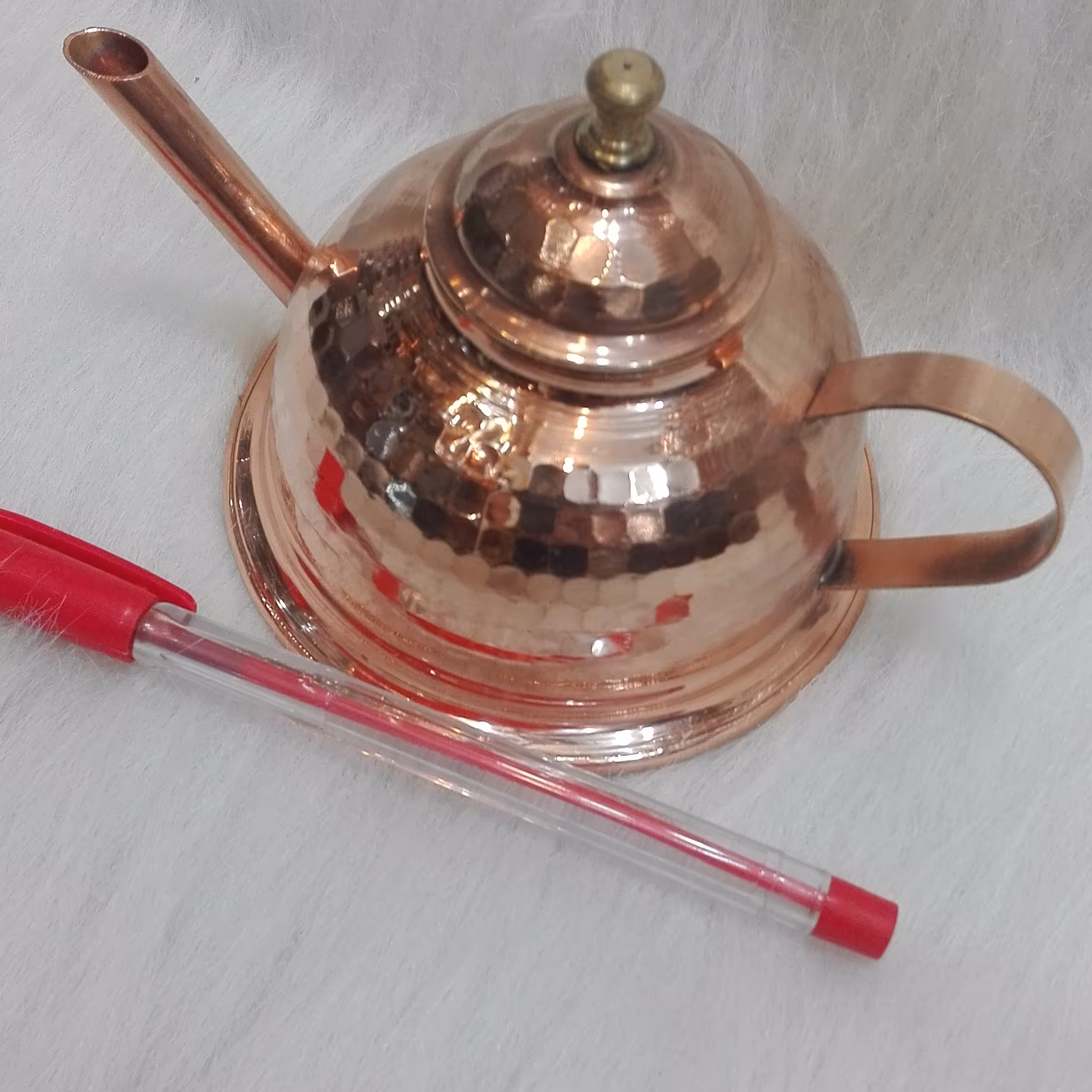 قوری مسی زعفران  دم کن. چکشی