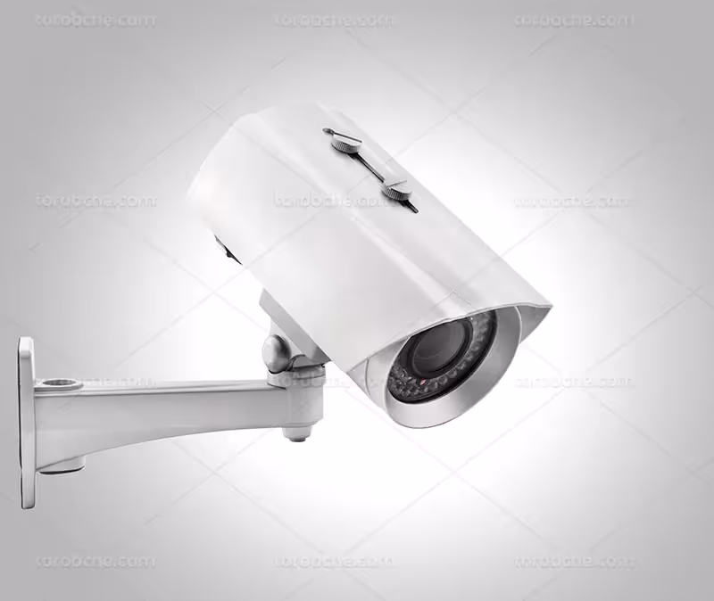 عکس دوربین مداربسته سفید رنگ | گرافیک با طعم تربچه