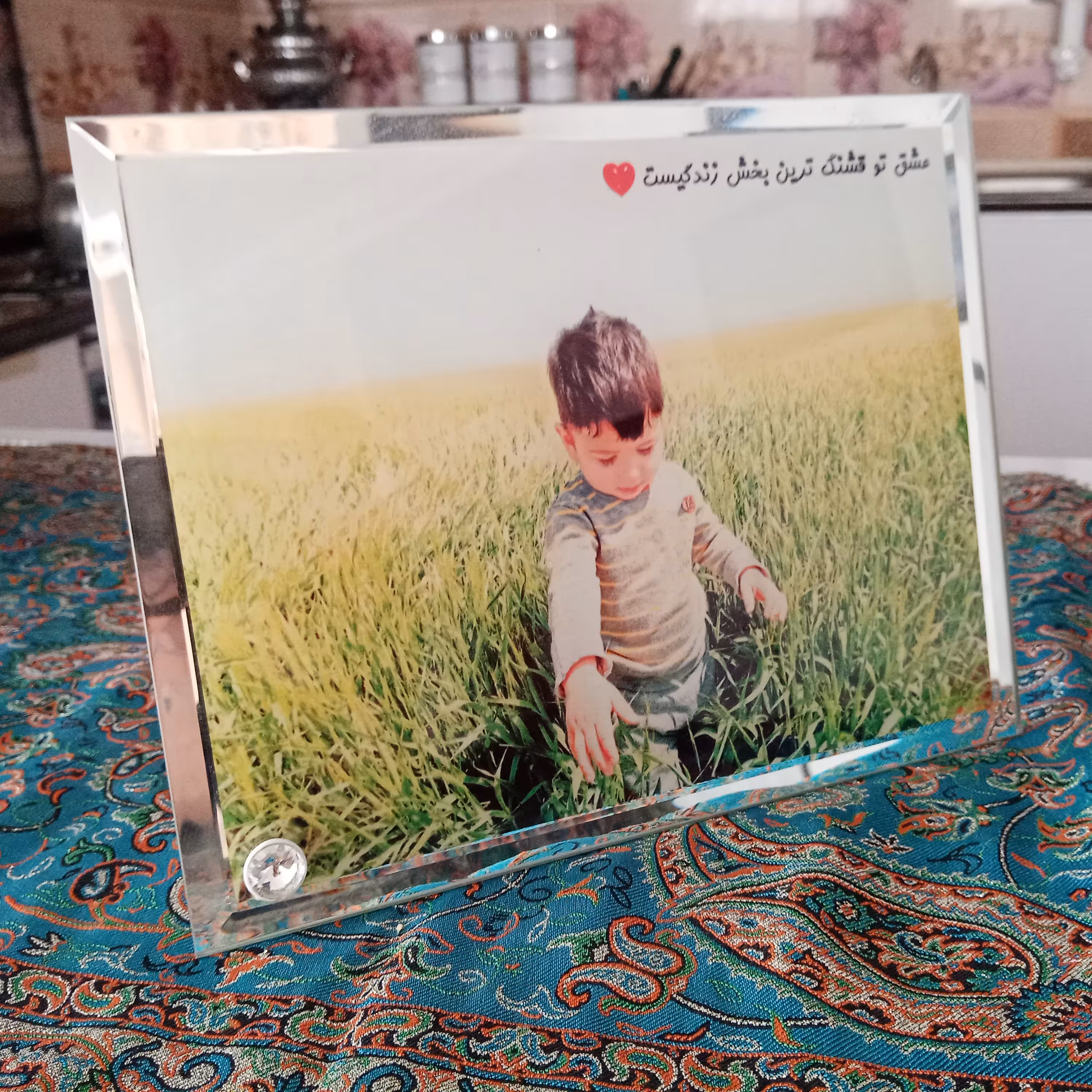 کریستال با چاپ طرح دلخواه