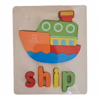 پازل چوبی جاگذاری آموزشی طرح کشتی کد 3828A
