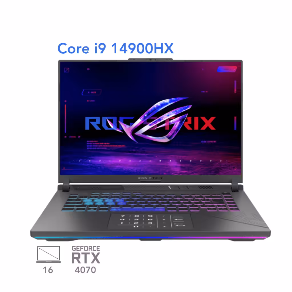 لپ تاپ گیمینگ ایسوس راگ استریکس ROG Strix G16 G614JIR i9 14900HX RTX4070 140W 16G 1T 2024