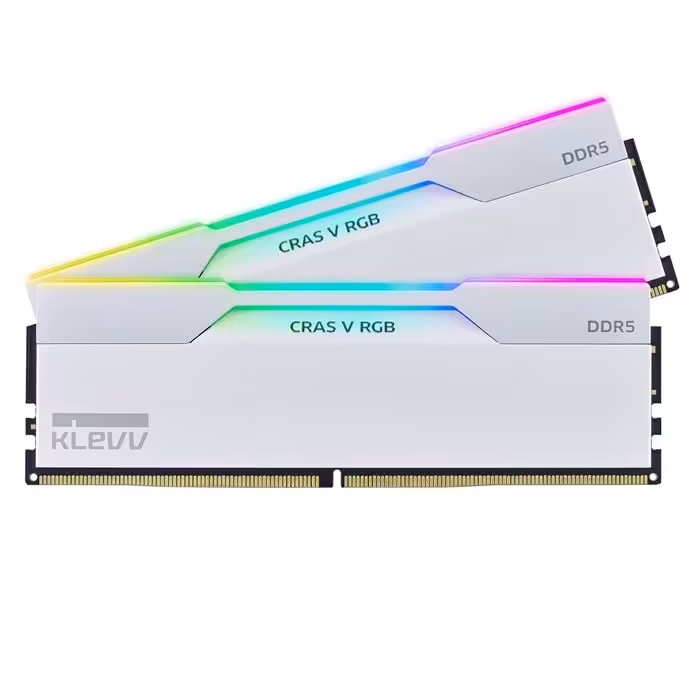 رم کامپیوتر DDR5 دو کاناله 7200 مگاهرتز CL34 کلو Cras V White ظرفیت 32 گیگابایت
