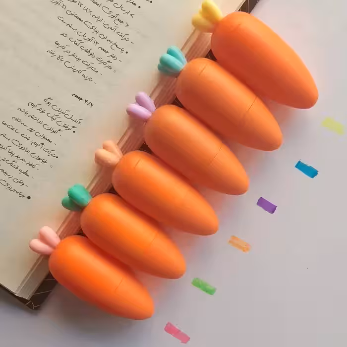 ماژیک هایلایت 6عددی هویج نارنجی با کیفیت